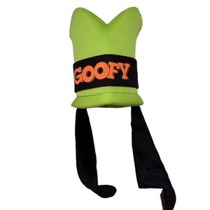 Disney Parks Tall Goofy Green and Black Hat with Foam Insulation